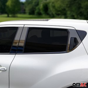 Nissan Juke Pillar Trims - Omac - S.Steel - Gloss Dark - 2011-2017